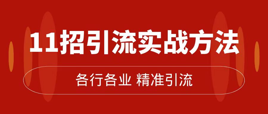 （7386期）精准引流术：11招引流实战方法，让你私域流量加到爆（11节课完整版）-七安资源网