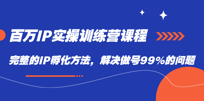 （7354期）百万IP实战训练营课程，完整的IP孵化方法，解决做号99%的问题-七安资源网