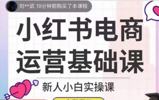 小红书电商运营基础课，新人小白实操课-七安资源网