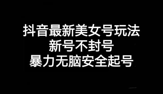 抖音最新美女号玩法，新号不封号，暴力无脑安全起号【揭秘】-七安资源网