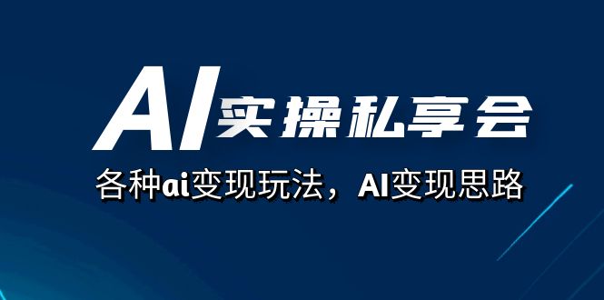 （7437期）AI实操私享会，各种ai变现玩法，AI变现思路（67节课）-七安资源网