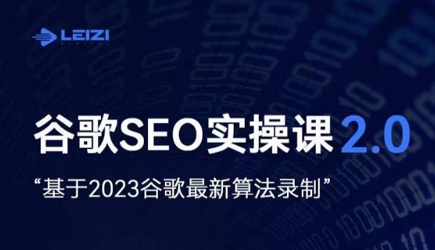 雷子·谷歌SEO 2.0实战课，独立站询盘自由必备，基于2023谷歌最新算法录制-七安资源网