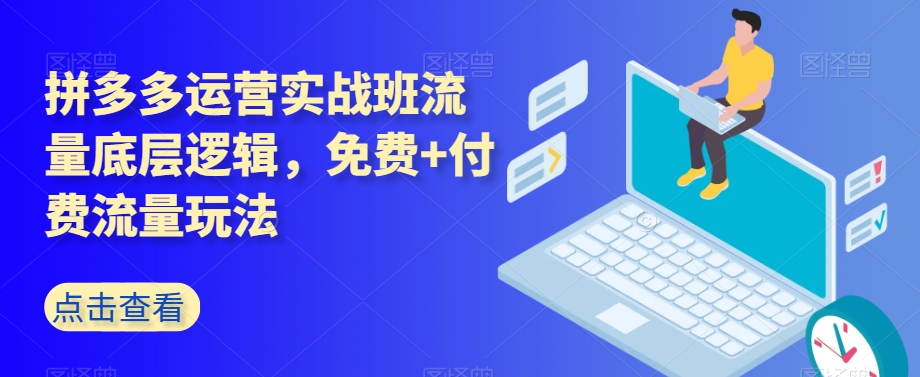 拼多多运营实战班流量底层逻辑，免费+付费流量玩法-七安资源网