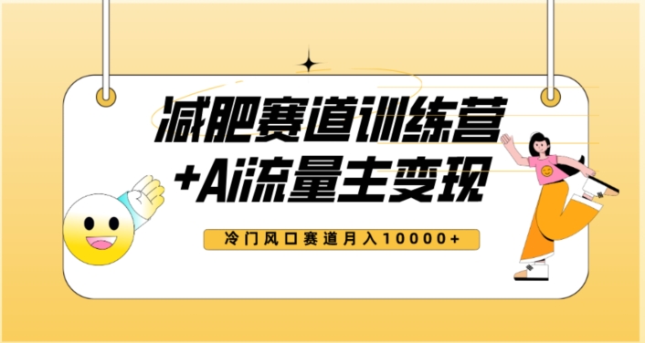 全新减肥赛道AI流量主+训练营变现玩法教程，蓝海冷门赛道小白轻松上手，月入10000+【揭秘】-七安资源网