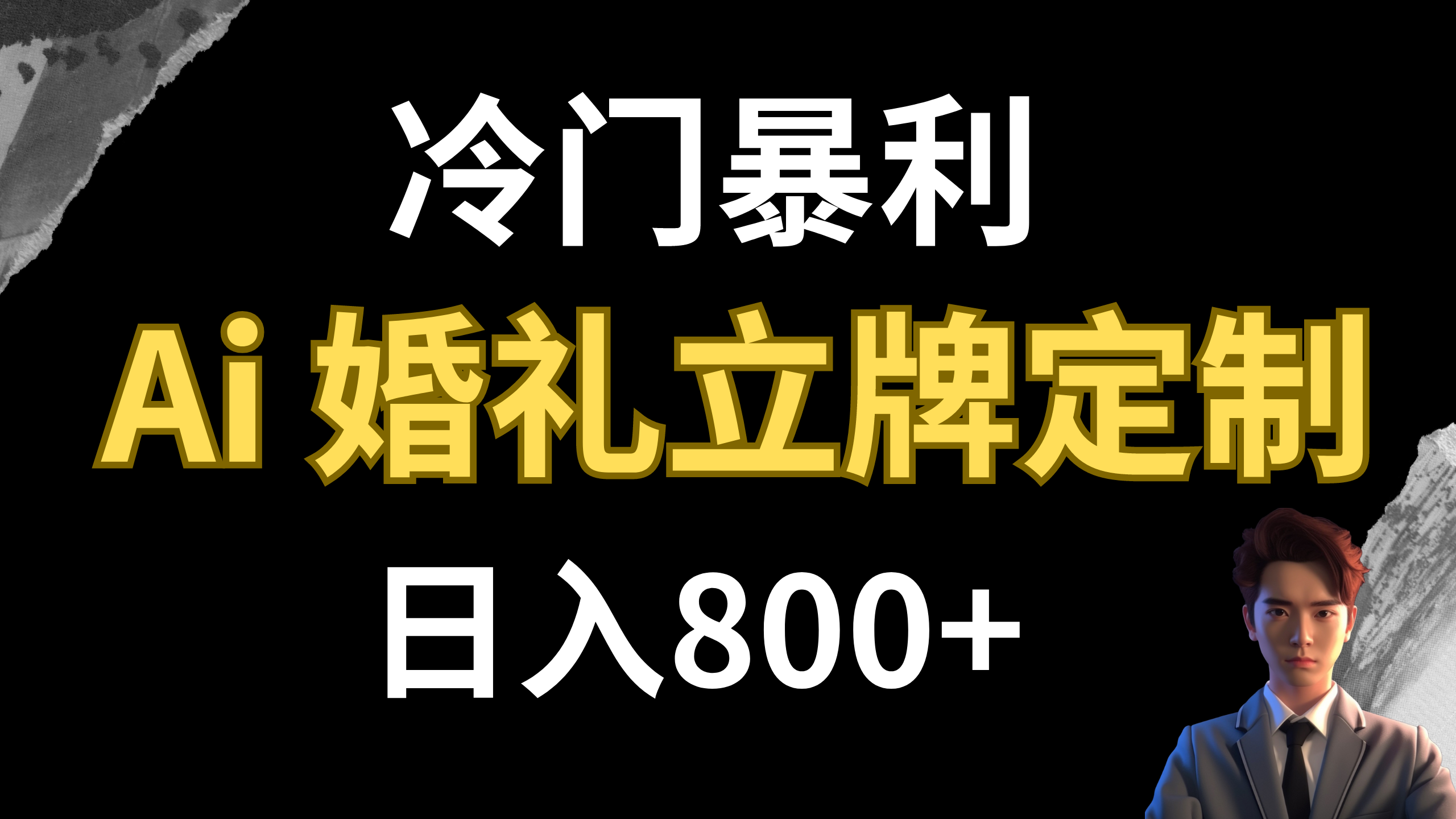 （7770期）冷门暴利项目 AI婚礼立牌定制 日入800+-七安资源网