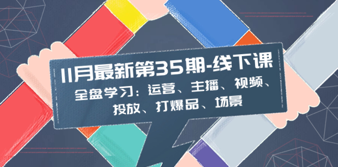 （8314期）11月最新-35期-线下课：全盘学习：运营、主播、视频、投放、打爆品、场景-七安资源网