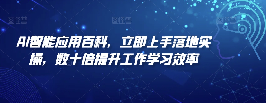 AI智能应用百科，​立即上手落地实操，数十倍提升工作学习效率-七安资源网