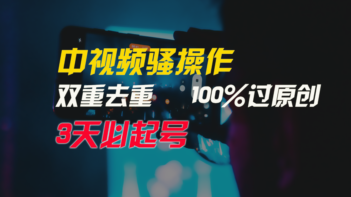 （9649期）中视频骚操作，双重去重100%过原创，3天比必起号，简单无脑，月入3W+-七安资源网