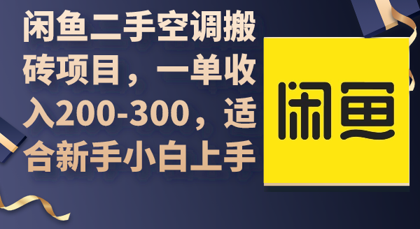 （9539期）闲鱼二手空调搬砖项目，一单收入200-300，适合新手小白上手-七安资源网