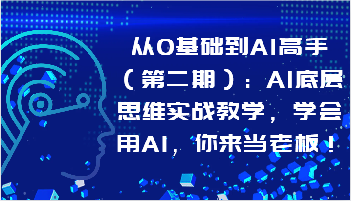 从0基础到AI高手（第二期）：AI底层思维实战教学，学会用AI，你来当老板！-七安资源网