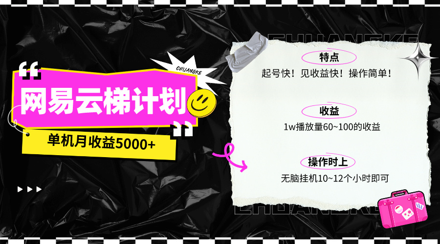 （10063期）最新网易云梯计划网页版，单机月收益5000+！可放大操作-七安资源网