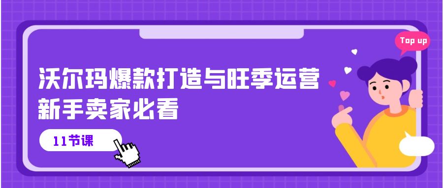 沃尔玛爆款打造与旺季运营，新手卖家必看（11节视频课）-七安资源网