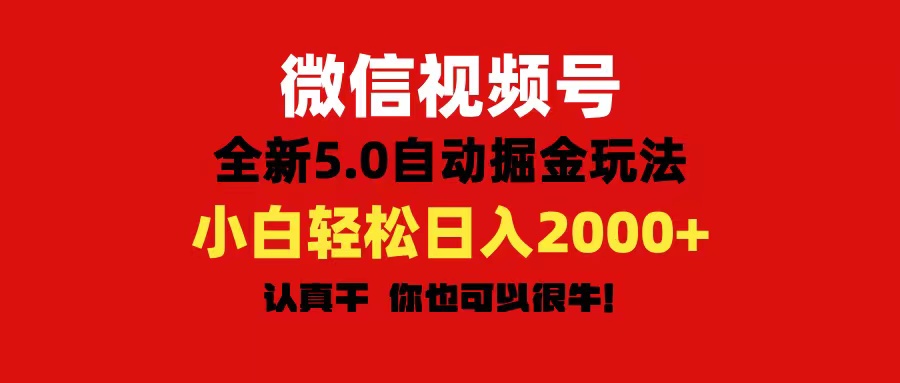 （11332期）微信视频号变现，5.0全新自动掘金玩法，日入利润2000+有手就行-七安资源网