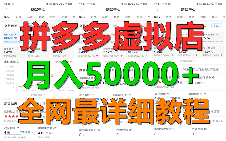 拼多多虚拟电商训练营月入50000+你也行，暴利稳定长久，副业首选-七安资源网