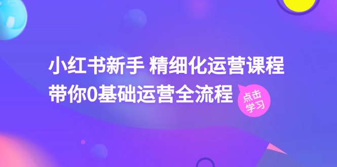 （11417期）小红书新手 精细化运营课程，带你0基础运营全流程（41节视频课）-七安资源网