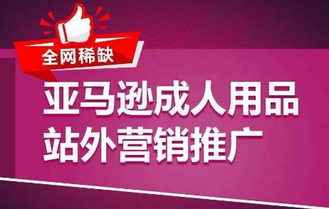 全网稀缺！亚马逊成人用品站外营销推广，​教你引爆站外流量，开启爆单模式-七安资源网