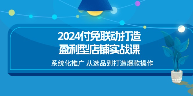 （11458期）2024付免联动-打造盈利型店铺实战课，系统化推广 从选品到打造爆款操作-七安资源网