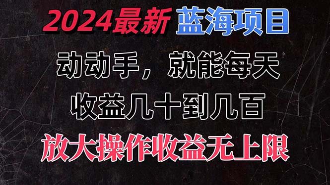 （11470期）有手就行的2024全新蓝海项目，每天1小时收益几十到几百，可放大操作收…-七安资源网