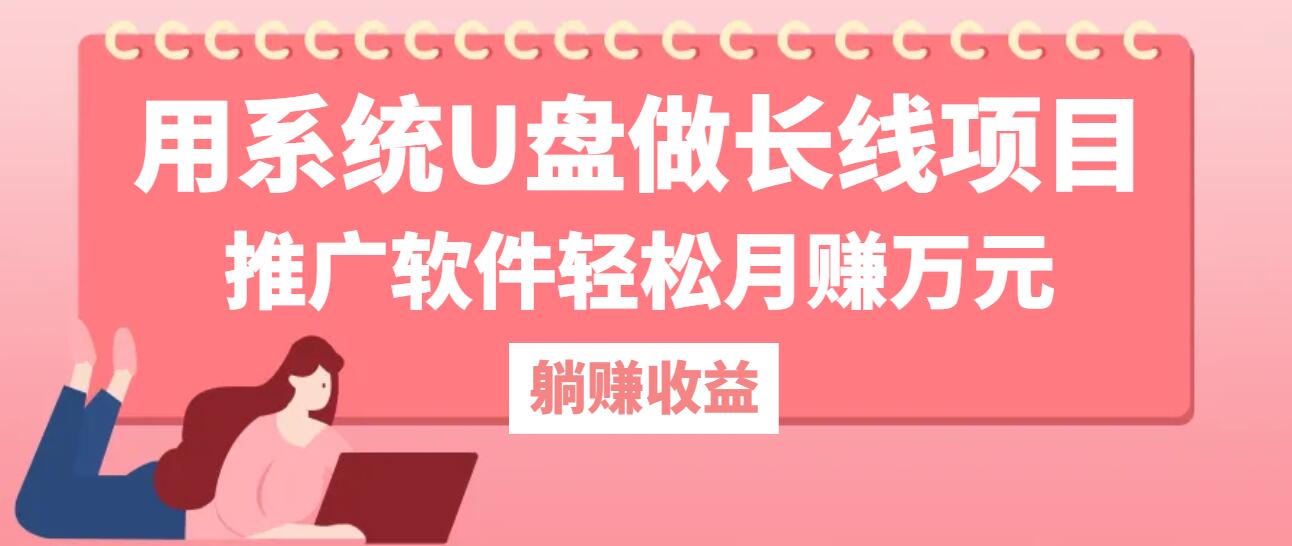 用系统U盘做长线项目，推广软件轻松月赚万元-七安资源网