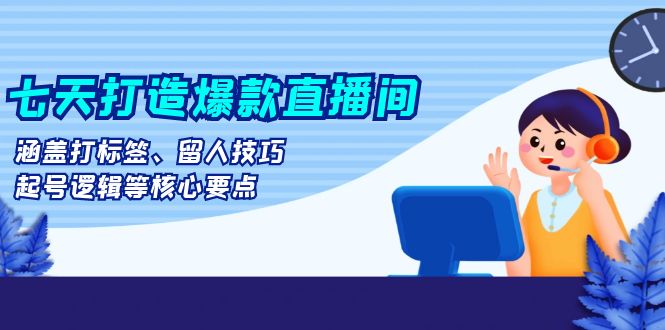 （13382期）七天打造爆款直播间：涵盖打标签、留人技巧、起号逻辑等核心要点-七安资源网