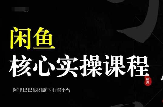 2024闲鱼核心实操课程，从养号、选品、发布、销售，教你做一个出单的闲鱼号-七安资源网