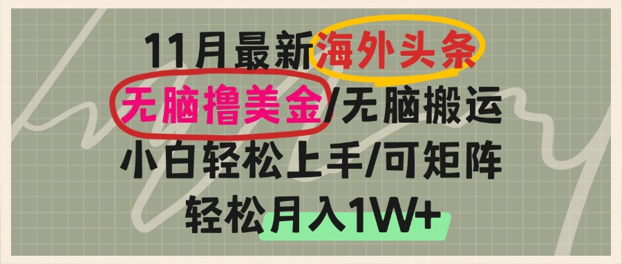 （13390期）海外头条，无脑搬运撸美金，小白轻松上手，可矩阵操作，轻松月入1W+-七安资源网