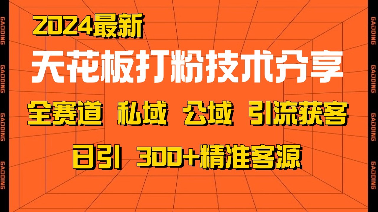 天花板打粉技术分享，野路子玩法 曝光玩法免费矩阵自热技术日引2000+精准客户-七安资源网