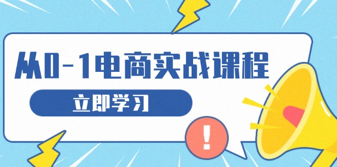 （13594期）从零做电商实战课程，教你如何获取访客、选品布局，搭建基础运营团队-七安资源网