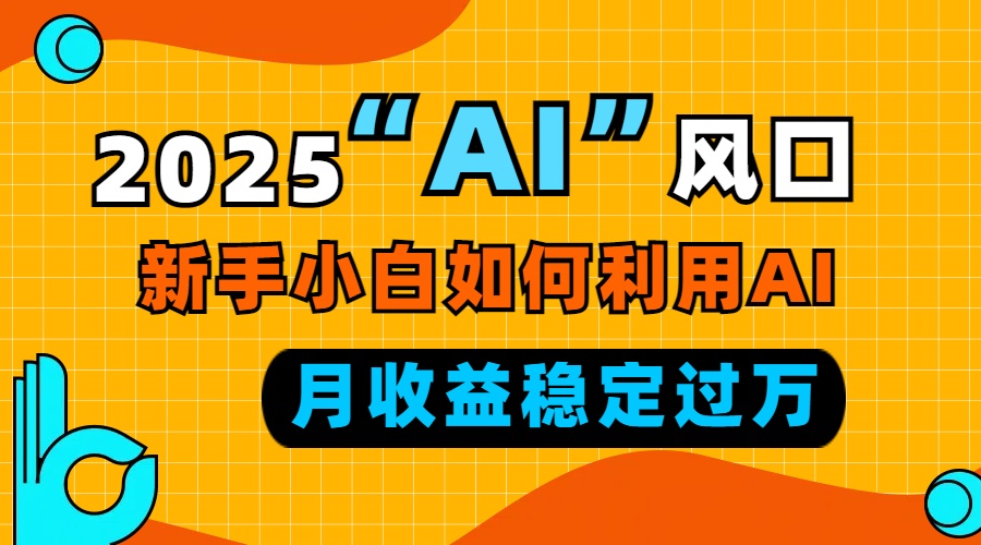 （13821期）2025“ AI ”风口，新手小白如何利用ai，每月收益稳定过万-七安资源网