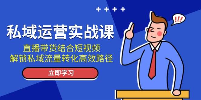 私域运营实战课：直播带货结合短视频，解锁私域流量转化高效路径-七安资源网